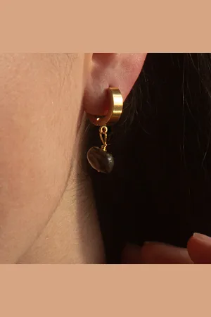 A Weathered Penny Moonstone Hoops