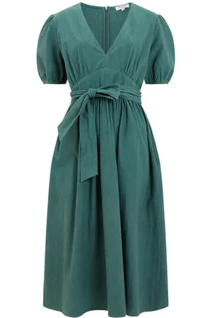Great Plains Crinkle Cotton V-neck Midi Dress - 12