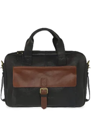 VIDA VIDA And Tan Leather Wandering Soul Laptop Bag