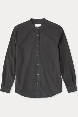Closed - Chemise Col Officier - Velours - Coton & Tencel - Gris - Xl