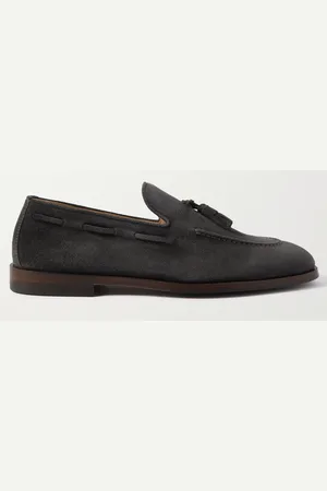 Brunello Cucinelli Tasselled Suede Loafers - 39