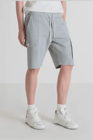Antony Morato Grey Fleece Cargo Shorts - Extra Large