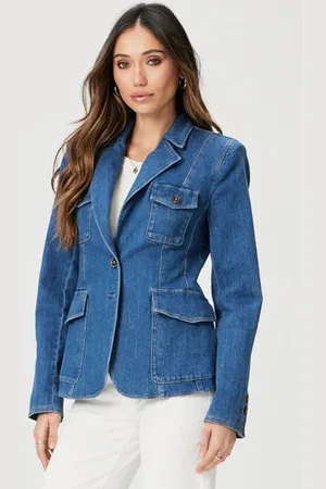 Paige Castillo Romona Denim Blazer - Uk 8 / Castillo