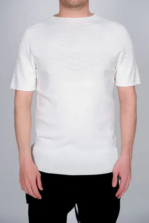 Daniele Fiesoli Chevron Design Knit T Shirt - Double Extra Large