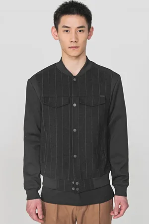 Antony Morato Pin Stripe Bomber Sweatshirt - Double Extra Large