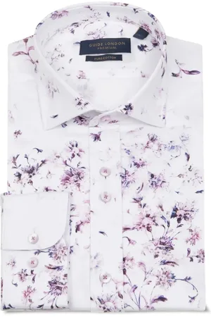 Guide London Floral Print Shirt - /white - 4xl