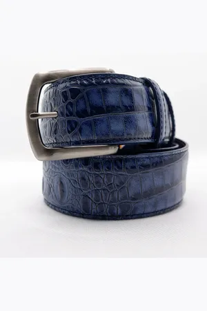 Elliot Rhodes Dark Mock Croc Belt - 32" Waist