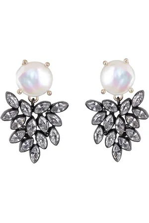 Atelier Mon Coin Pearl Carbon Drop Earrings - Gold, Black, White