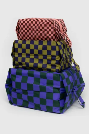 Baggu 3d Zip Set Jewel Checks