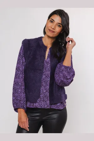 Rino & Pelle Elona Waistcoat Eggplant - Uk 6