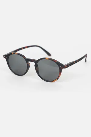 Izipizi #D The Iconic Round Style Sunglasses With Grey Lenses In Tortoise