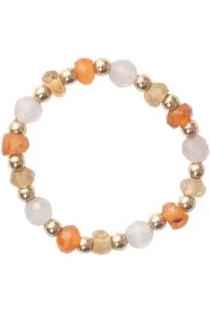 A Beautiful Story Ring Unity - Rose Quartz Citrine Carnelian - - 1,6 Cm Diameter