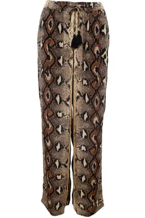 Black Colour Luna Trousers - Python - S/m