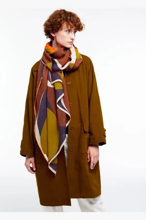 Ma poésie Foulard Onde Brun - Taille Unique