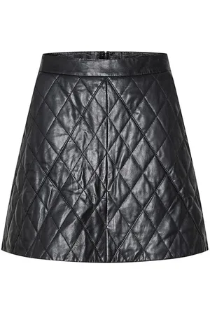 Gestuz Lovagz Hw Leather Skirt - Uk 8
