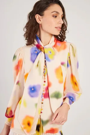Derhy Derhy Federica Geo Flower Print Blouse - S
