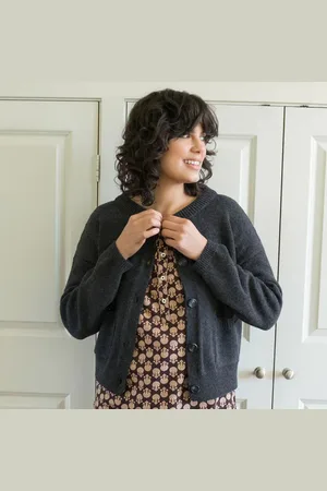 Bibico Mira Wool Cardigan - Grey - Small