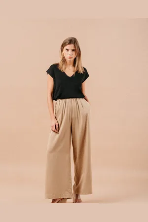 Grace & Mila Mathilde Wide Leg Trousers - - L
