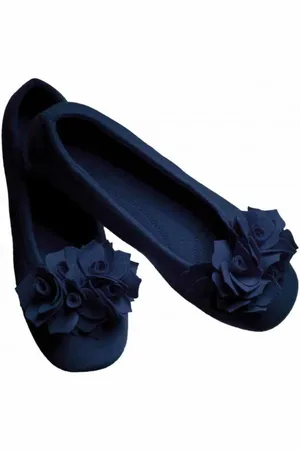 pampuschen Pampuschen Hausschuh Ballerina Grace, Schwarzblau