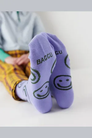 Baggu Crew Sock Happy