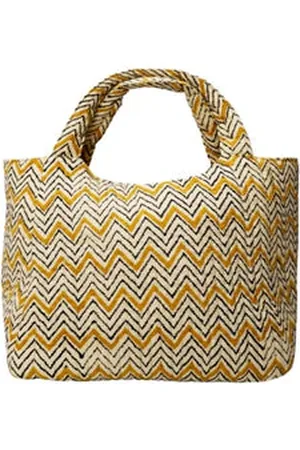 Black Colour Ceden Block Printed Handbag