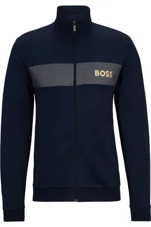 HUGO BOSS Cotton Blend Full Zip Track Top - - Small