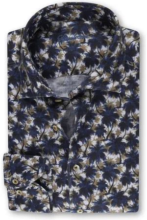 Stenströms Patterned Linen Shirt - Xl