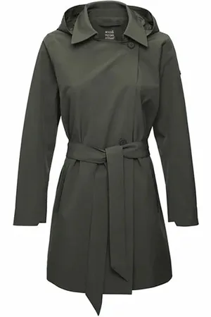 cashmere-fashion-store Scandinavian Edition Midway Regen Kurzer Trench Mantel - S / Oliv