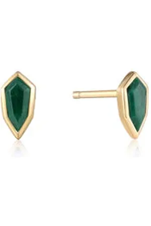 ANIA HAIE Malachite Emblem Stud Earrings In