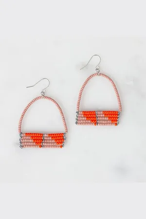 Bohemia And Orange Sera Beaded Earrings