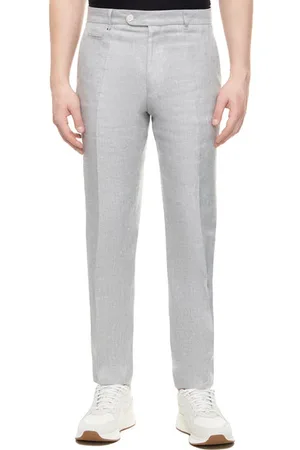 HUGO BOSS C-genius-242 Slim Fit Trousers In Linen Blend 50515102 041 - 54 (38w)