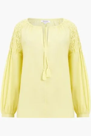 Great Plains Pintuck Organic Cotton Blouse - - 14