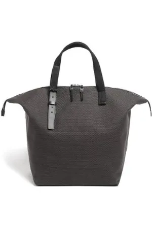 Cabas No 30 Tote Bag - Grey, Black, White, Natural - Black