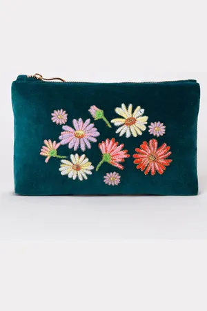 ELIZABETH SCARLETT Wildflower Rich Velvet Mini Pouch