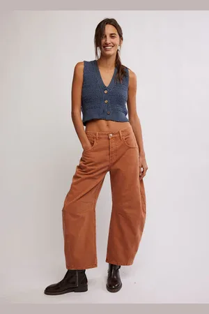 Free People Good Luck Mid-rise Barrel Jeans - 24
