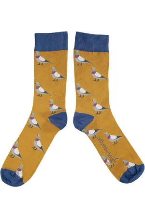 Catherine Tough Mens Cotton Ankle Socks - Pigeon & Ginger - Uk 8-11