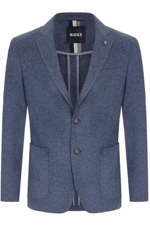 HUGO BOSS Boss - Slim-fit Jacket In Stretch Jersey With Wool In Open 50502533 475 - 50 (U.K 40)