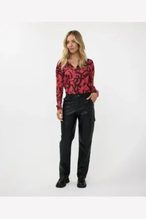 Esqualo Trousers Cargo Faux Leather - 38
