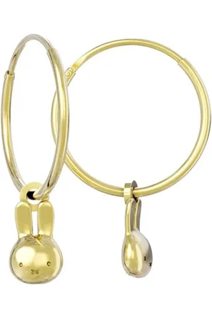 Miffy Mini 18ct Vermeil Head Hoop Earrings