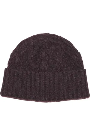 cashmere-fashion-store Engage Kaschmir Mütze Musterstrick - One Size / Aubergine