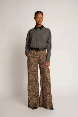 Munthe Eileen Trouser - Leopard Print - 36