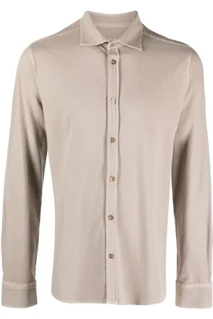 Circolo - Super Soft Stretch Cotton Jersey Shirt In Rainy Day Cn4036 - Xl