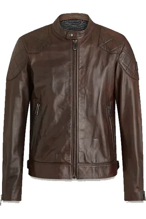 Belstaff Legacy Outlaw Waxed Leather Dark Deep - 48