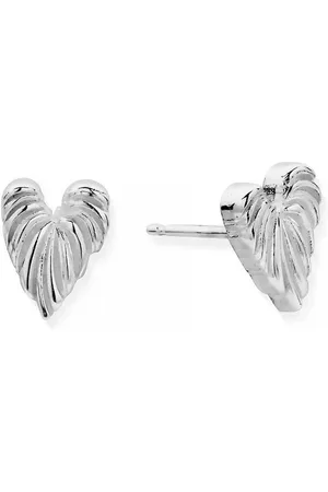 ChloBo Leaf Heart Stud Earrings