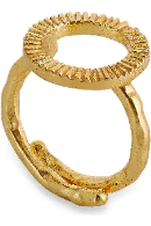 Nkuku Lalia Etched Ring Band - One Size Adjustable - - Plated |