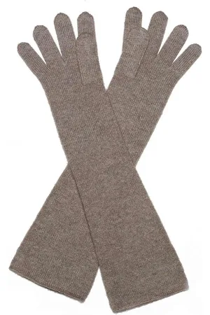 cashmere-fashion-store Engage Kaschmir Handschuhe Mit Langen Armbündchen - One Size / Beige