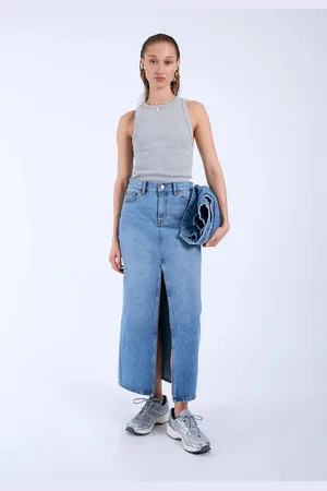 Dr Denim Myra Maxi Denim Skirt - Stream Retro - Xs
