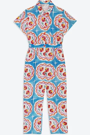 Lowie Lyocell Plate Print Boilersuit - L