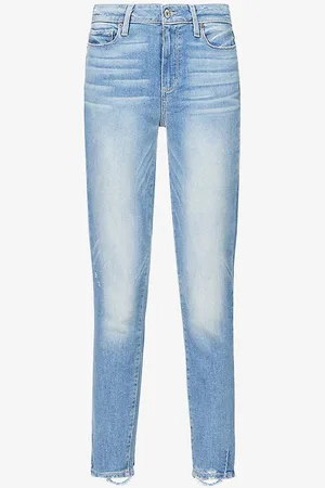 Paige Hoxton Crop Jeans With Frayed Hem - 26