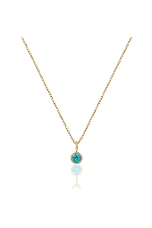 A Weathered Penny Birthstone Necklace